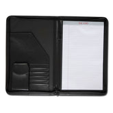 Classic Black Leather Legal Size Padfolio with Zipper